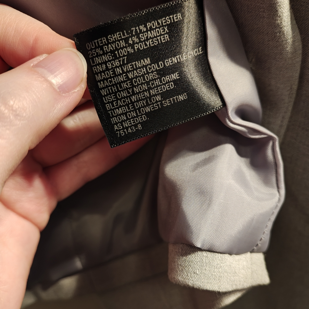 Worthington Light Gray Single-Button Tailored Bla… - image 5